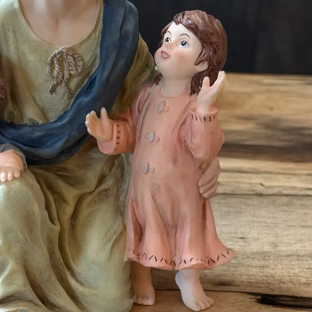 Vintage 1999 House of Lloyd Jesus and the Children Resin Figurine 230062 NIB